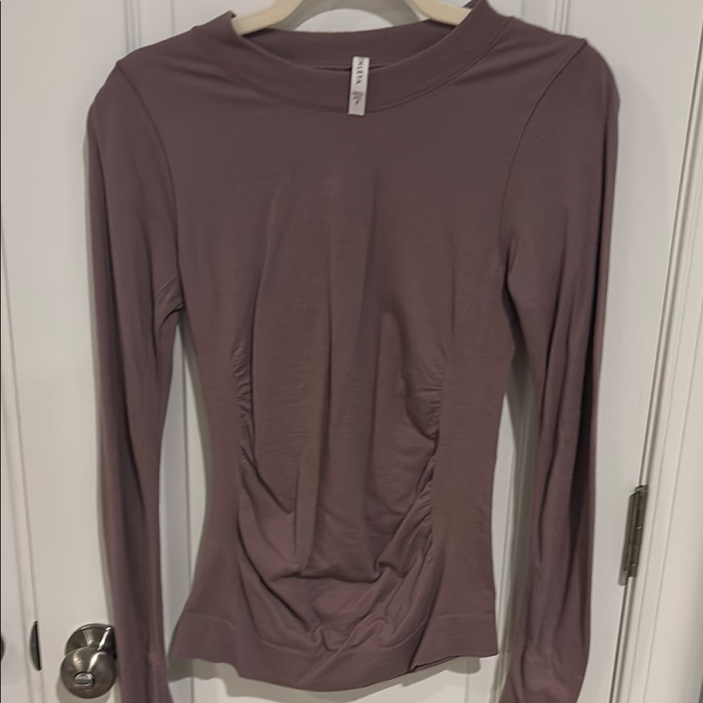 Aritzia Fitted Purple Long Sleeve Bodysuit